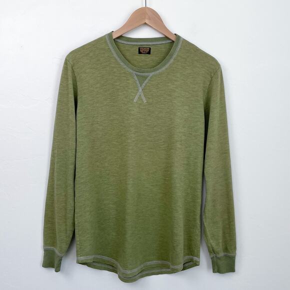 Civilianaire Men's Green Crewneck Long Sleeve Shirt - Picture 1 of 6